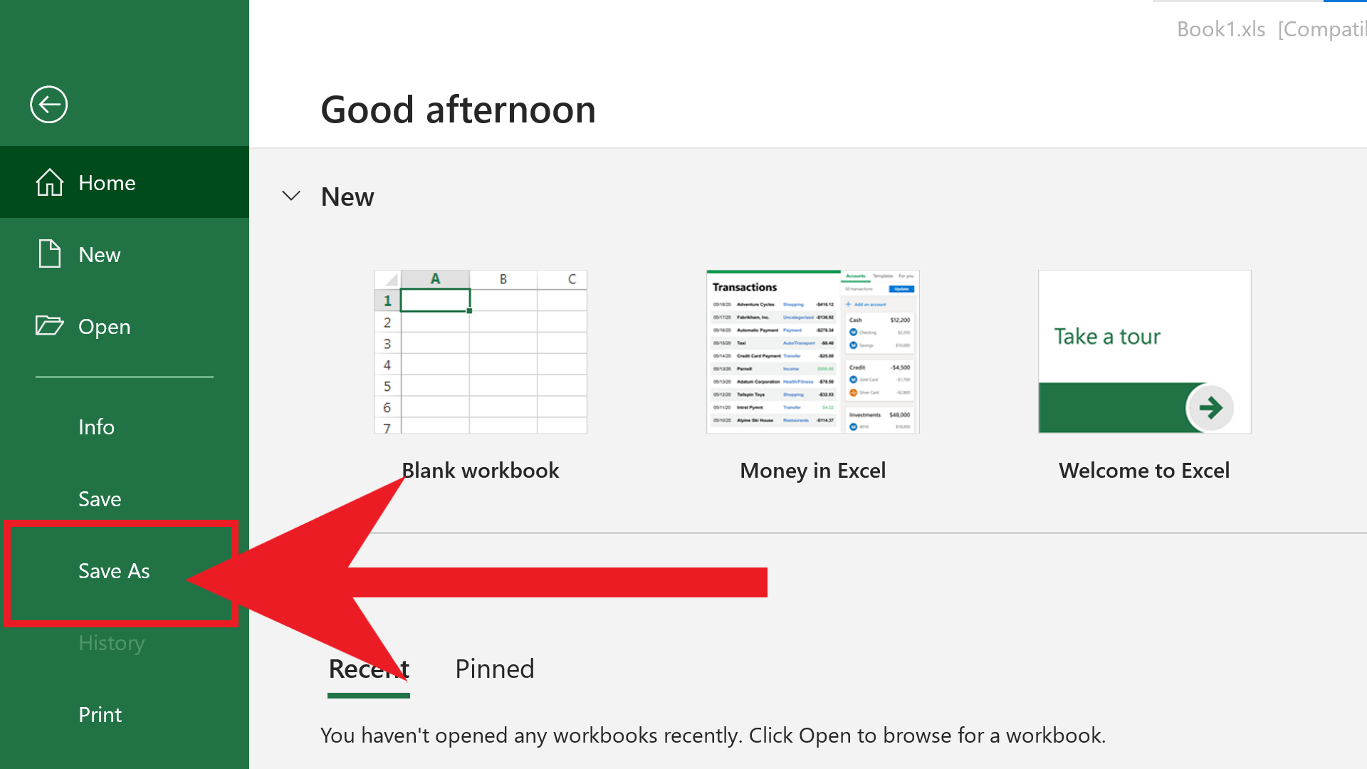 Step 2: Click "Save As"